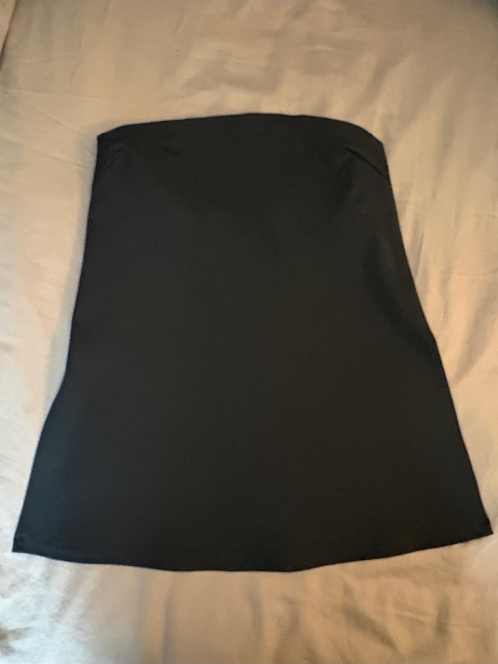 Babaton Black Strapless Long Top with Slits